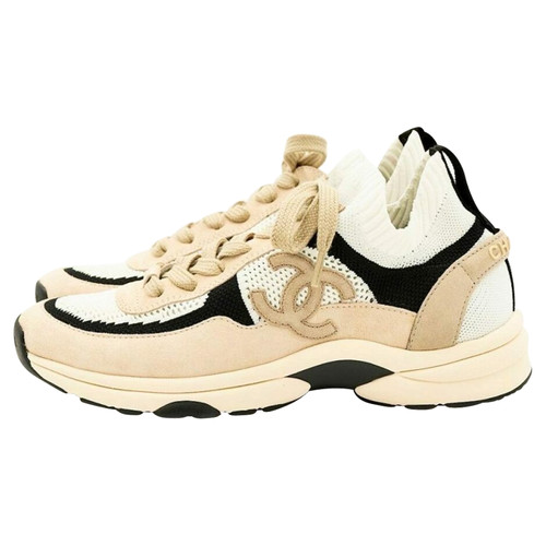 Chanel Sneakers aus Leder - Gold - Größe 38 - 37345431