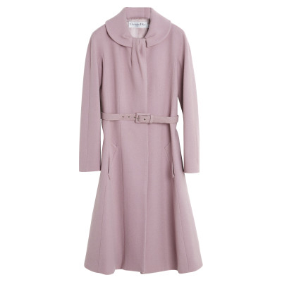 Christian Dior Jacke/Mantel aus Wolle in Rosa / Pink