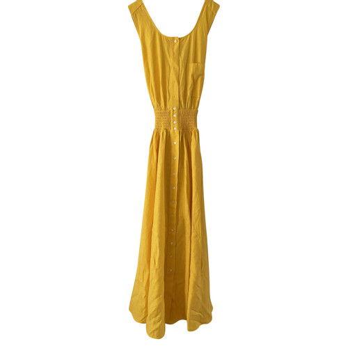 MAJE Damen Kleid aus Baumwolle in Gelb Größe: DE 36