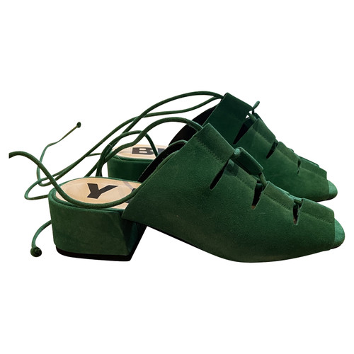 BIMBA Y LOLA Women's Sandalen aus Wildleder in Grün