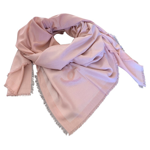 CHANEL Damen Schal/Tuch aus Kaschmir in Rosa / Pink