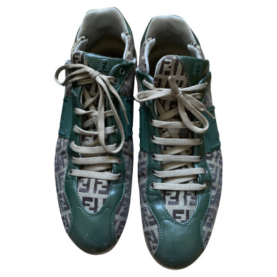 Fendi Sneakers Canvas in Groen
