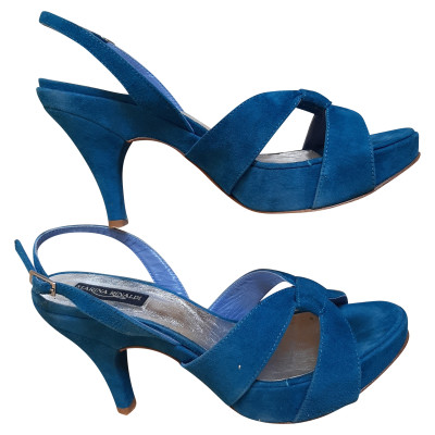 Marina Rinaldi Sandalen aus Wildleder in Blau