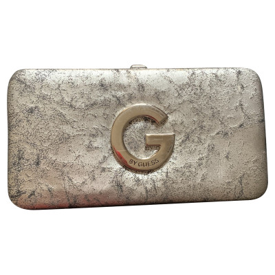 Guess Bag/Purse Leather in Silvery