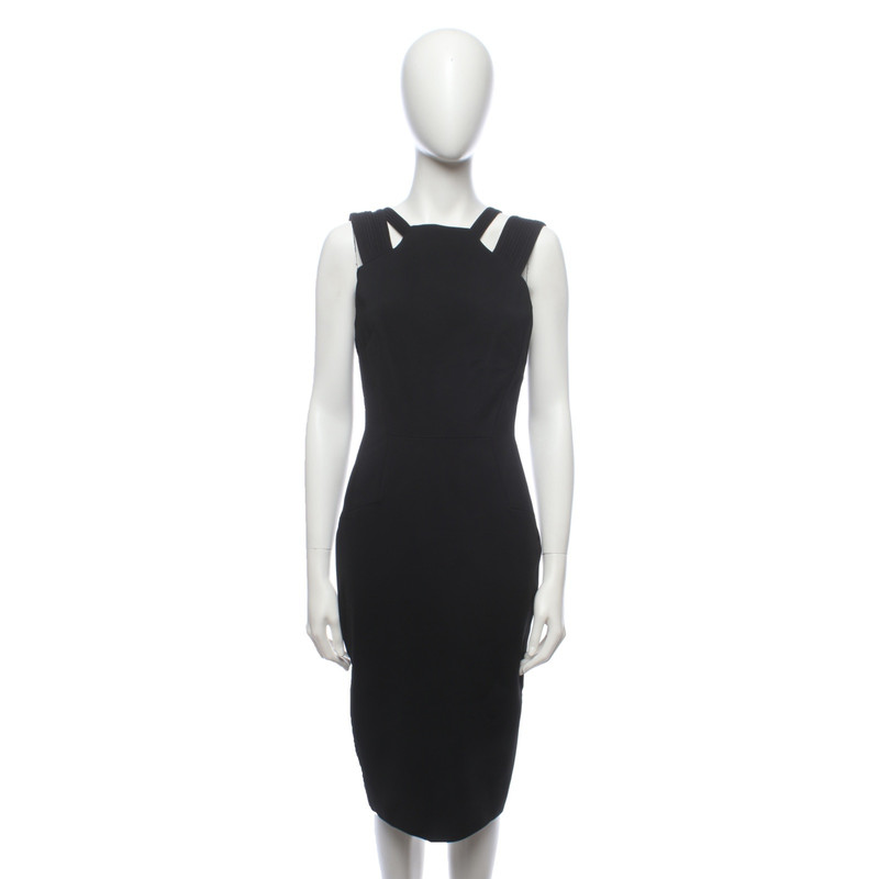Mode Jurken Wollen jurken Victoria  Victoria Beckham Wollen jurk zwart zakelijke stijl 