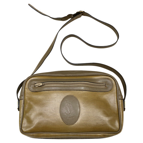 YVES SAINT LAURENT Donna Borsa a tracolla in Tela in Beige