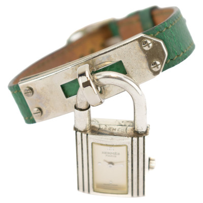 Hermès Montre-bracelet en Acier en Blanc