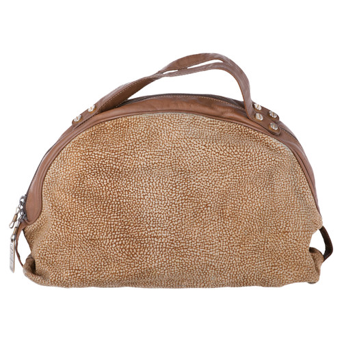 BORBONESE Women's Handtasche aus Wildleder in Braun