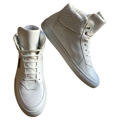 Versace Stiefel aus Leder in Weiß
