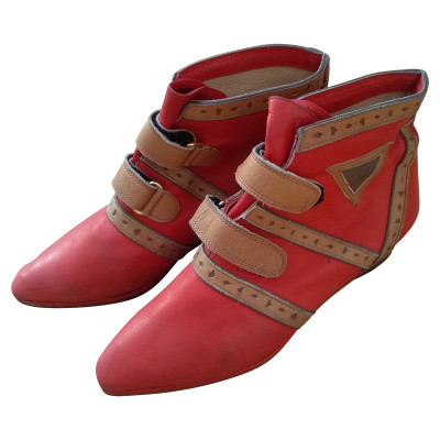 Pollini Ankle boots Leather in Red