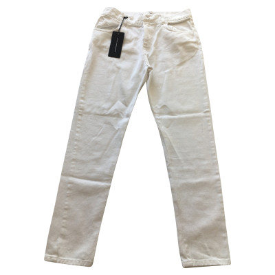 Atos Lombardini Hose aus Jeansstoff in Weiß