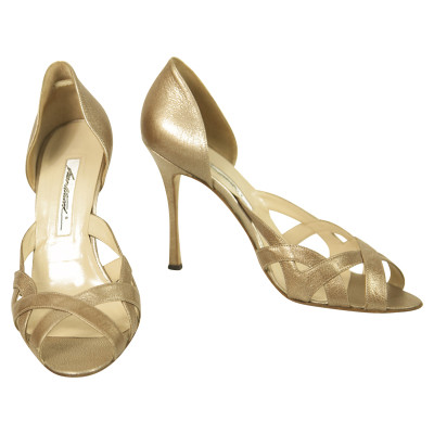 Brian Atwood Sandals Leather in Gold