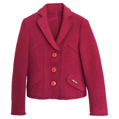 Moschino Jacket/Coat Wool in Fuchsia