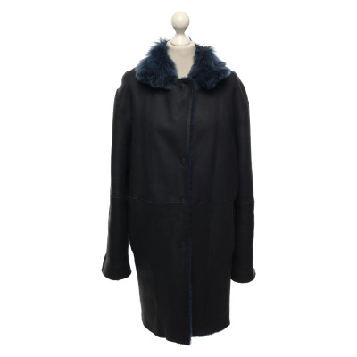 Steven-K Jacket/Coat Fur in Blue