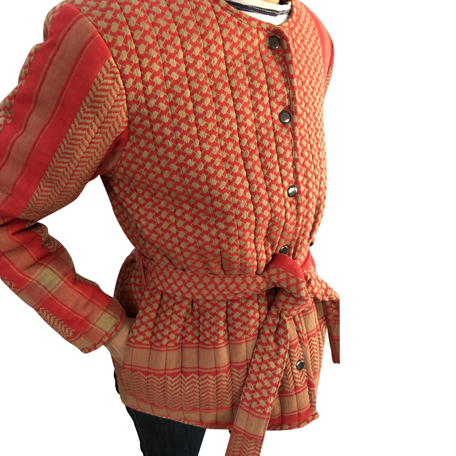 CECILIE COPENHAGEN Women's Jacket/Coat Cotton in Red Size: M
