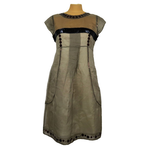 HOSS INTROPIA Damen Kleid aus Seide in Khaki Größe: FR 38