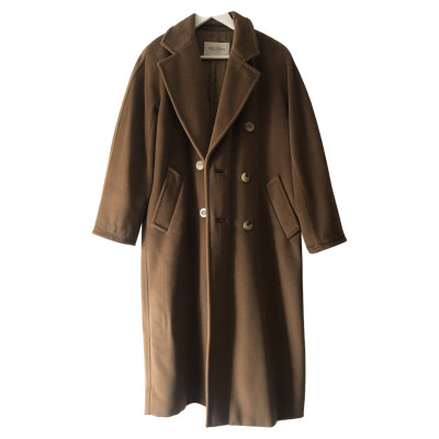 Max Mara Jacket/Coat Cashmere in Brown