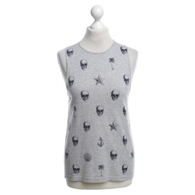 Skull Cashmere Top with pattern