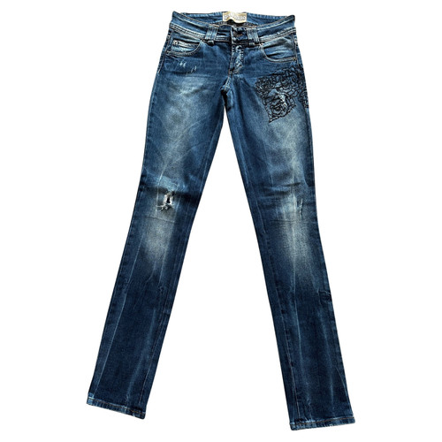 JOHN GALLIANO Damen Jeans aus Baumwolle in Blau Größe: W 25