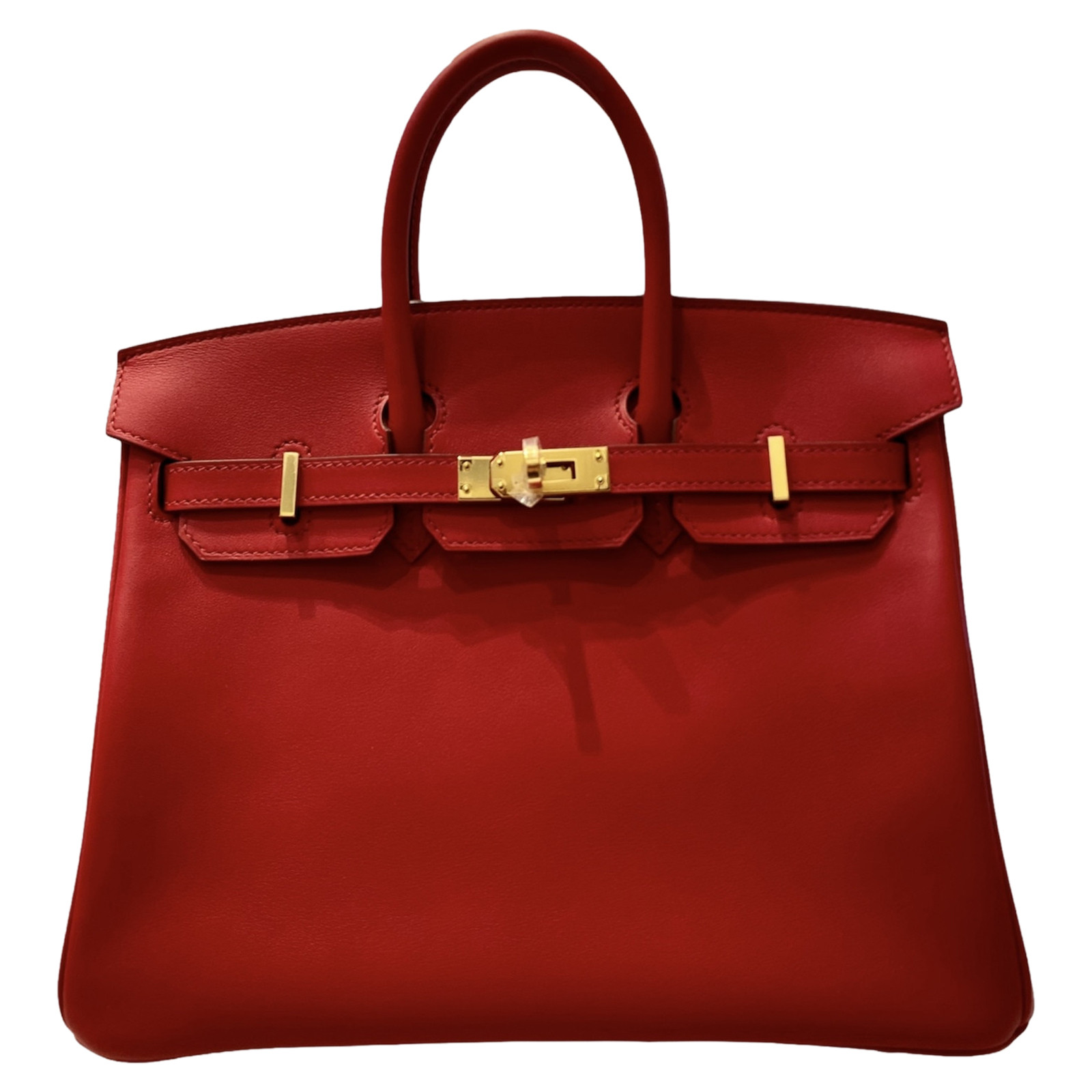 HERMÈS Women's Birkin Bag 25 aus Leder in Rot | Second Hand