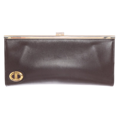 Christian Dior Clutch Bag Leather in Brown