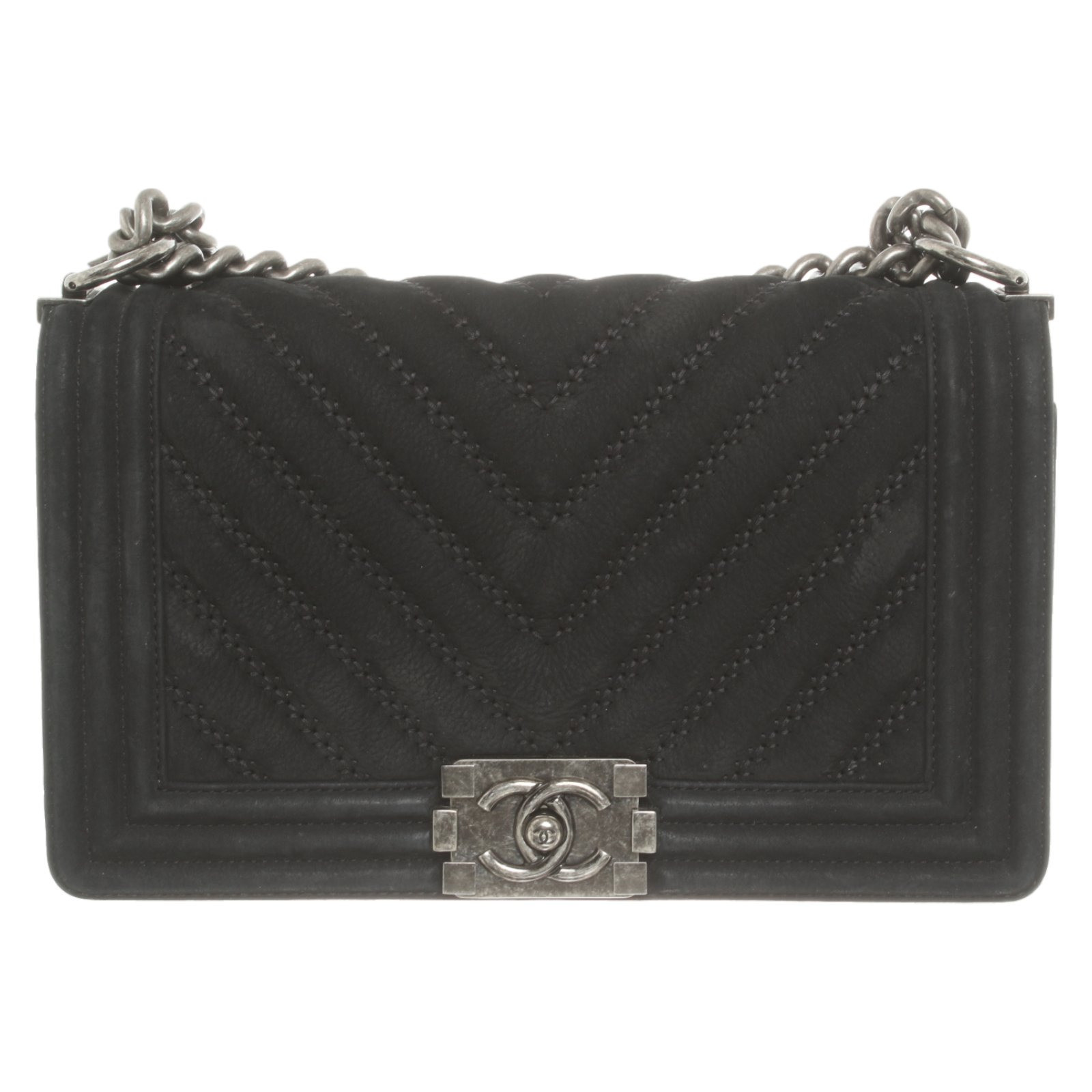 Chanel Boy Bag aus Wildleder in Schwarz - Second Hand Chanel Boy Bag aus  Wildleder in Schwarz gebraucht kaufen für 3749€ (4288700)