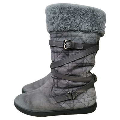 Christian Dior Boots Suede in Grey
