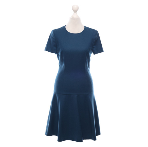 HUGO BOSS Damen Kleid aus Wolle in Petrol Größe: DE 34