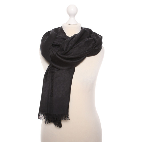 TORY BURCH Women's Scarf/Shawl in Black | Second Hand