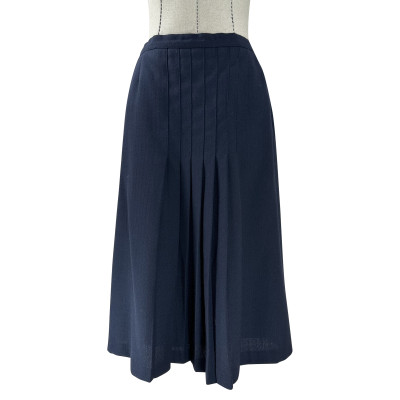 The Row Skirt Wool in Blue