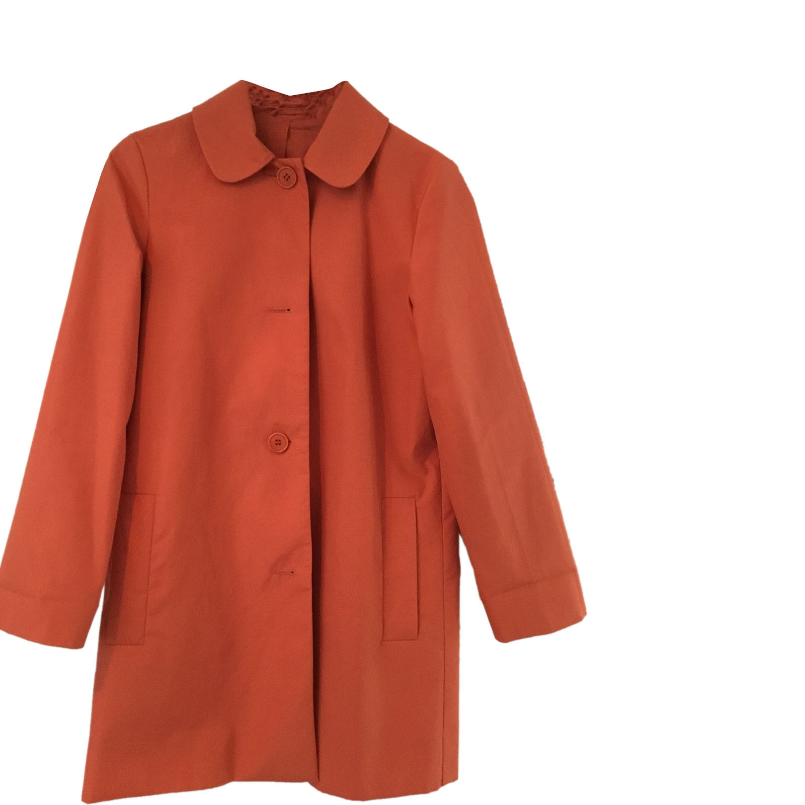 COS Women's Jacket/Coat Cotton in Orange Size: DE 34