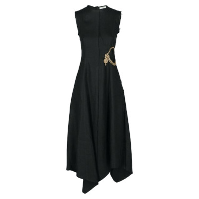 Jw Anderson Dress Linen in Black