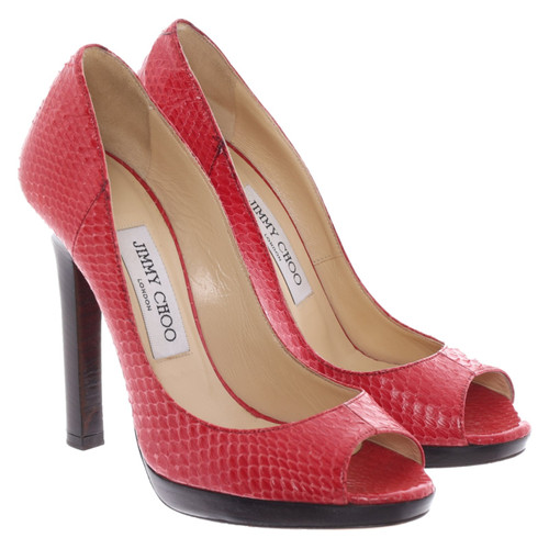 JIMMY CHOO Donna Décolleté/Spuntate in Pelle in Rosso