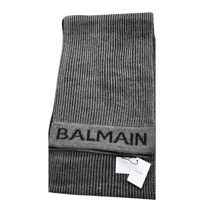 Balmain Scarf/Shawl Cotton in Grey