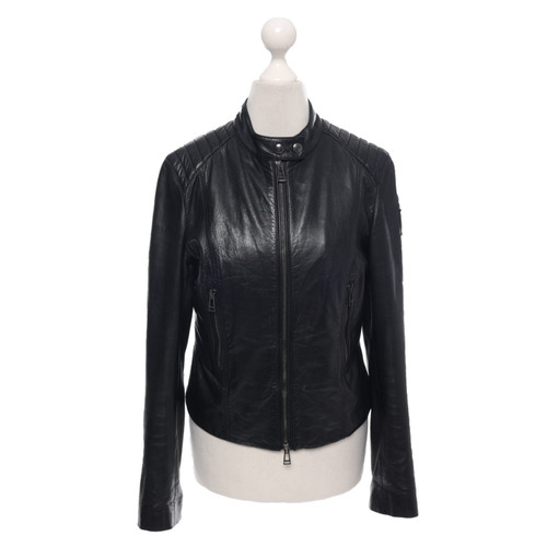 BELSTAFF Women's Jacket/Coat Leather in Black Size: IT 40