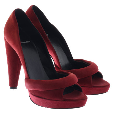 Pierre Hardy Pumps/Peeptoes Leather in Red