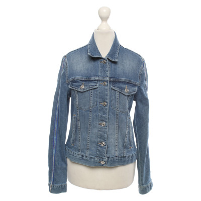 7 For All Mankind Jacket/Coat Cotton in Blue