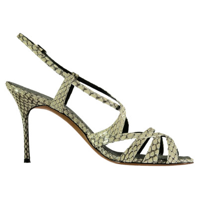 Manolo Blahnik Sandals Leather in Olive
