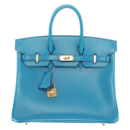 HERMÈS Damen Birkin Bag 25 aus Leder in Blau | Second Hand
