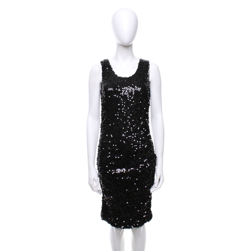 dolce and gabbana black sequin dress