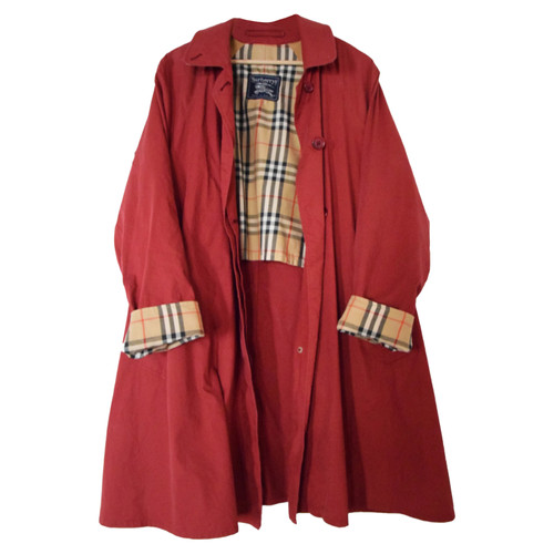 BURBERRY Femme Veste/Manteau en Coton en Rouge en Taille: M