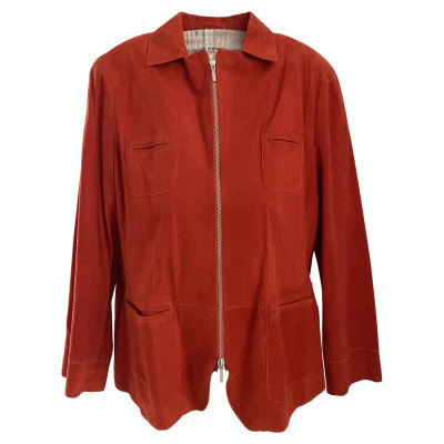 Piu & Piu Jacke/Mantel aus Leder in Rot