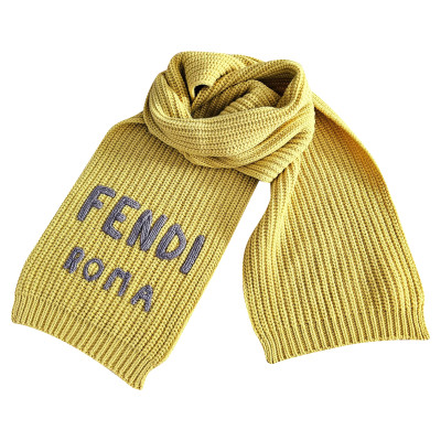 Fendi Scarf/Shawl Wool in Yellow