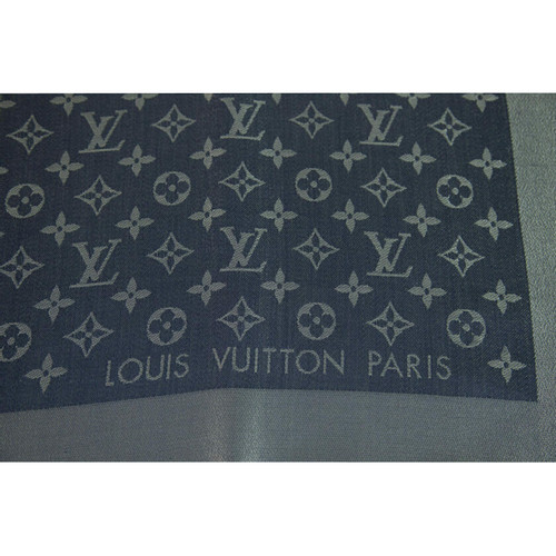 LOUIS VUITTON Women's Monogram Tuch aus Seide in Blau