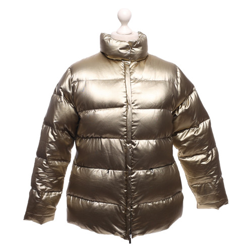 MONCLER Women's Jacket/Coat in Gold Size: L | Second Hand
