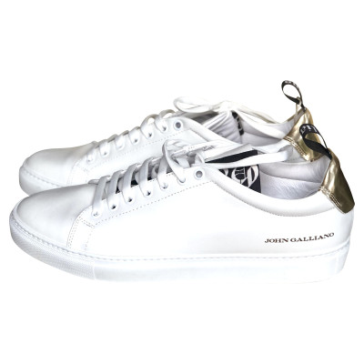 John Galliano Trainers Leather in White