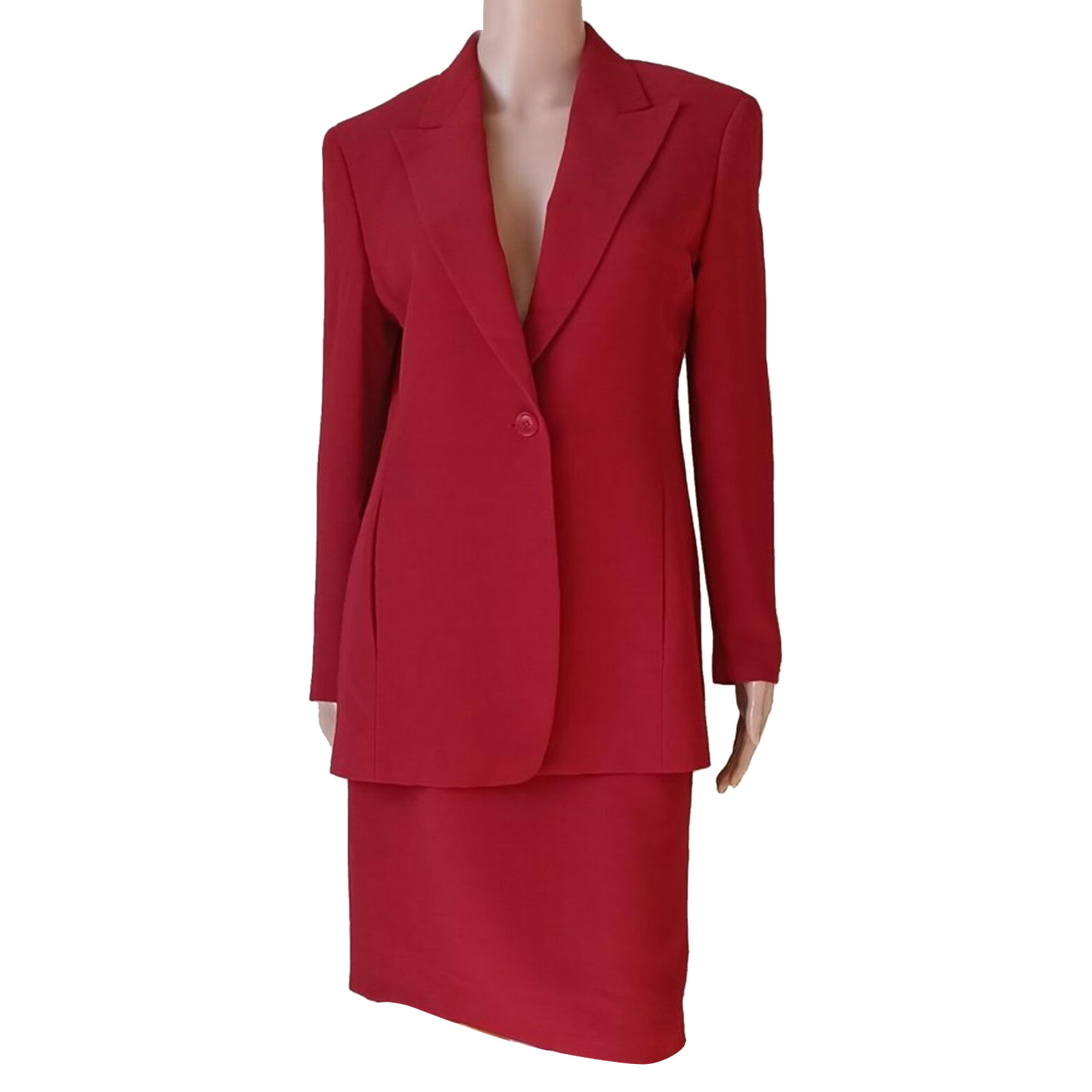 MAX MARA Damen Anzug in Rot Größe: DE 40 | Second Hand