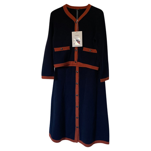 CHANEL Women's Dress Cashmere in Blue Size: DE 36