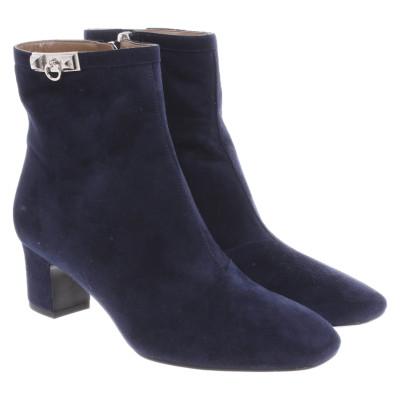 Hermès Ankle boots Leather in Blue