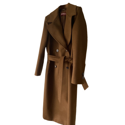 Max Mara Studio Jacket/Coat Wool in Brown